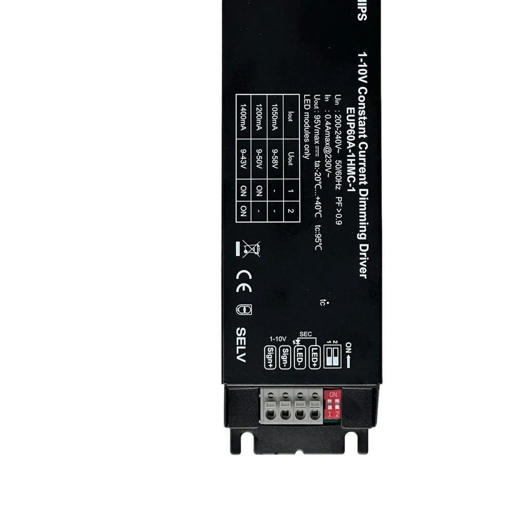 60W LED Driver 1-10V Constant Current Dimmable | Euchips EUP60A-1HMC-1