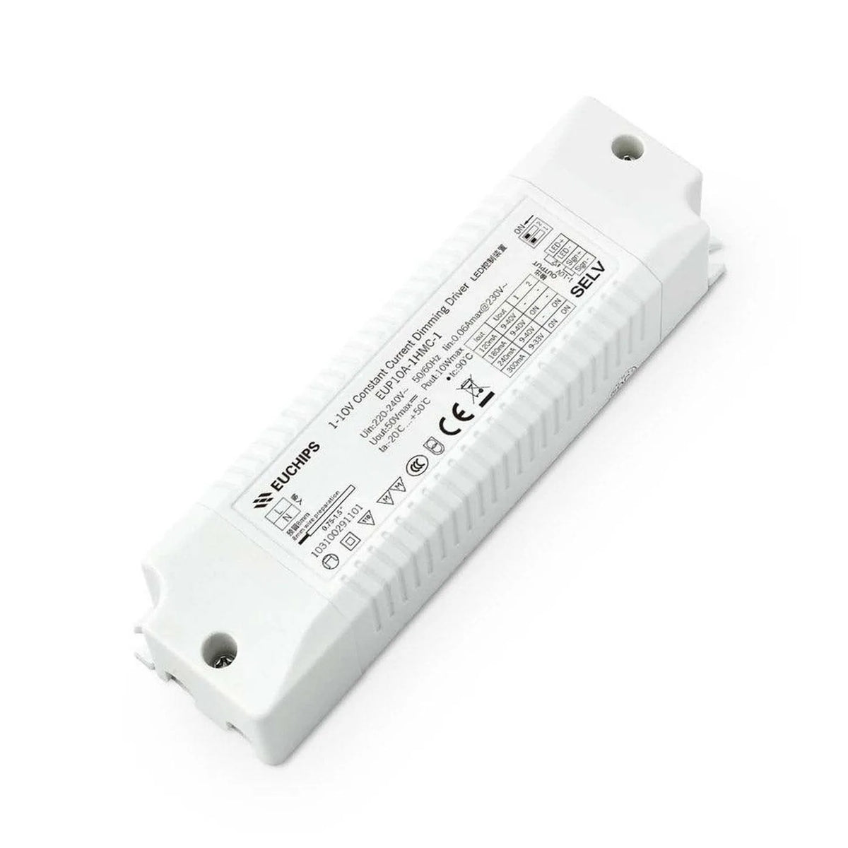 10W LED Driver 1-10V 0-10V Dimmable Constant Current | Euchips