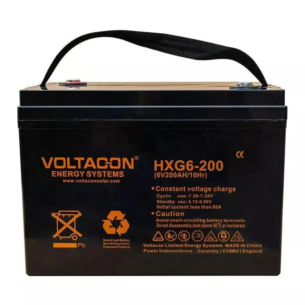 8x GEL Battery 6V 200Ah Off-Grid Solar Storage | Voltacon HXG6-200