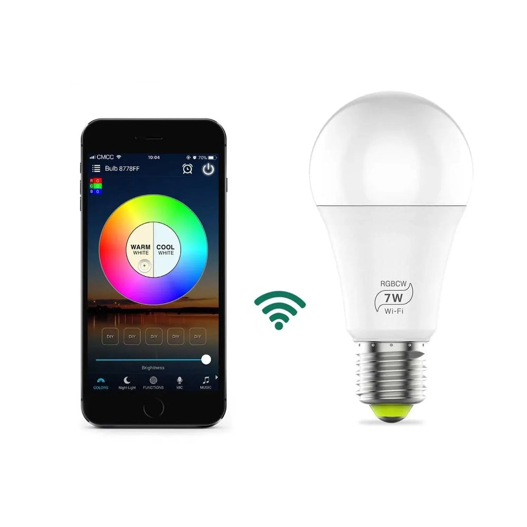 Smart WiFi LED Bulb 7W E27 Dimmable Multicolour | Ledison