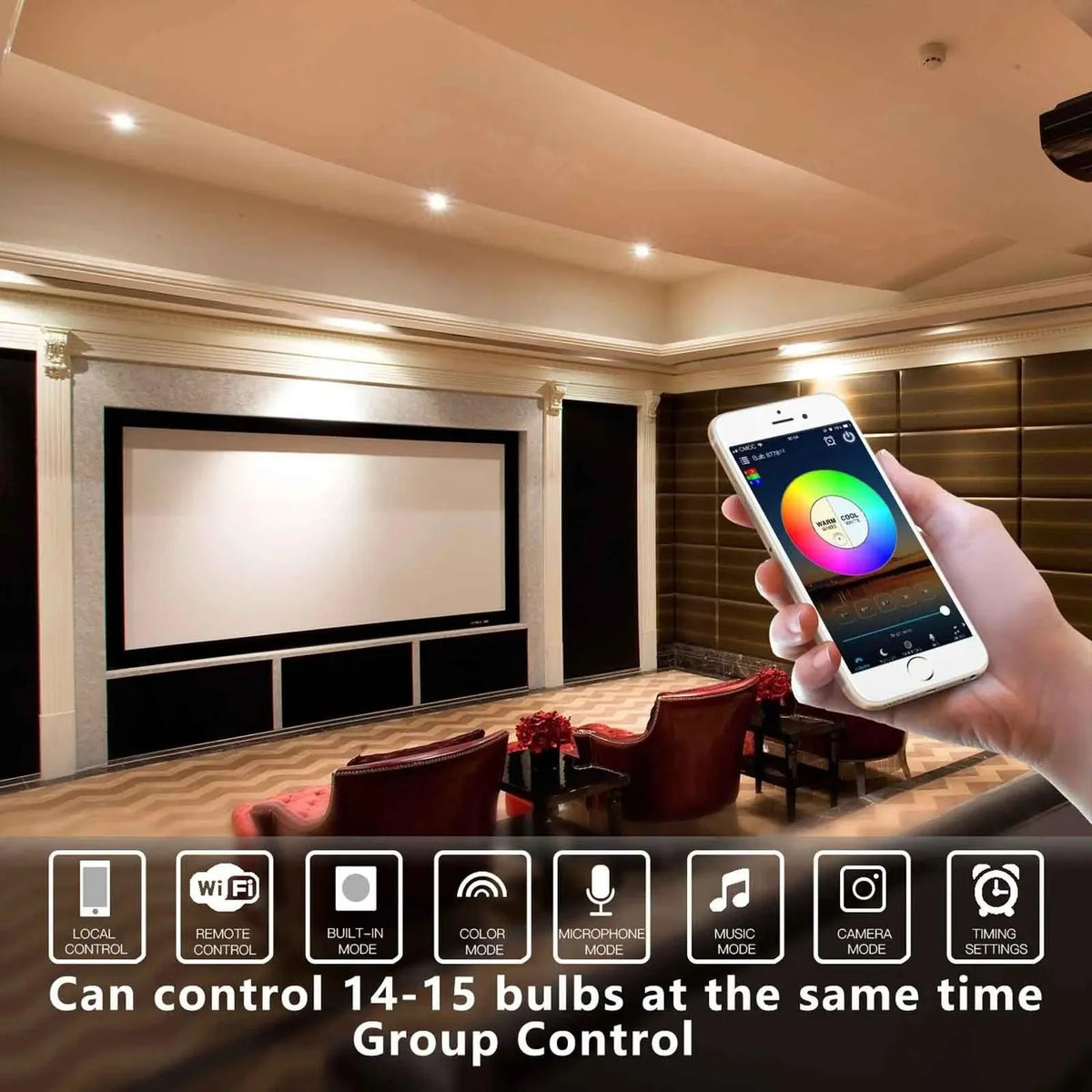 Smart WiFi LED Bulb 7W E27 Dimmable Multicolour | Ledison