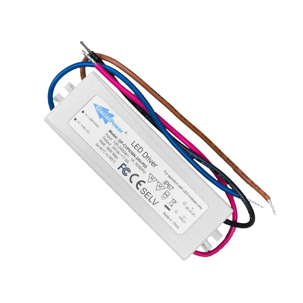24V Power Supply 36W LED Strip Driver | Glacial GP-CVP036N-24V