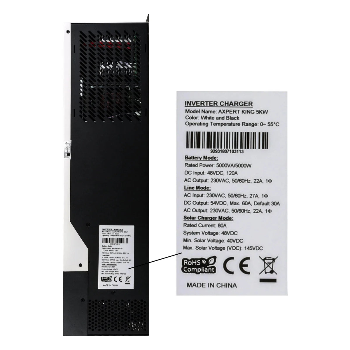 Conversol V5 Super 5kW Off Grid Inverter 48V 140A MPPT