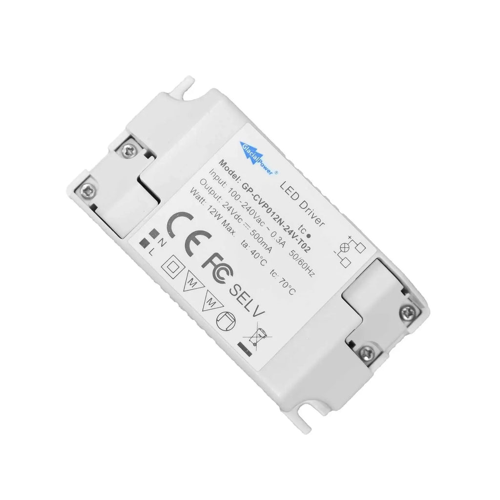 24V Power Supply 12W Screw Terminal LED Driver | Glacial