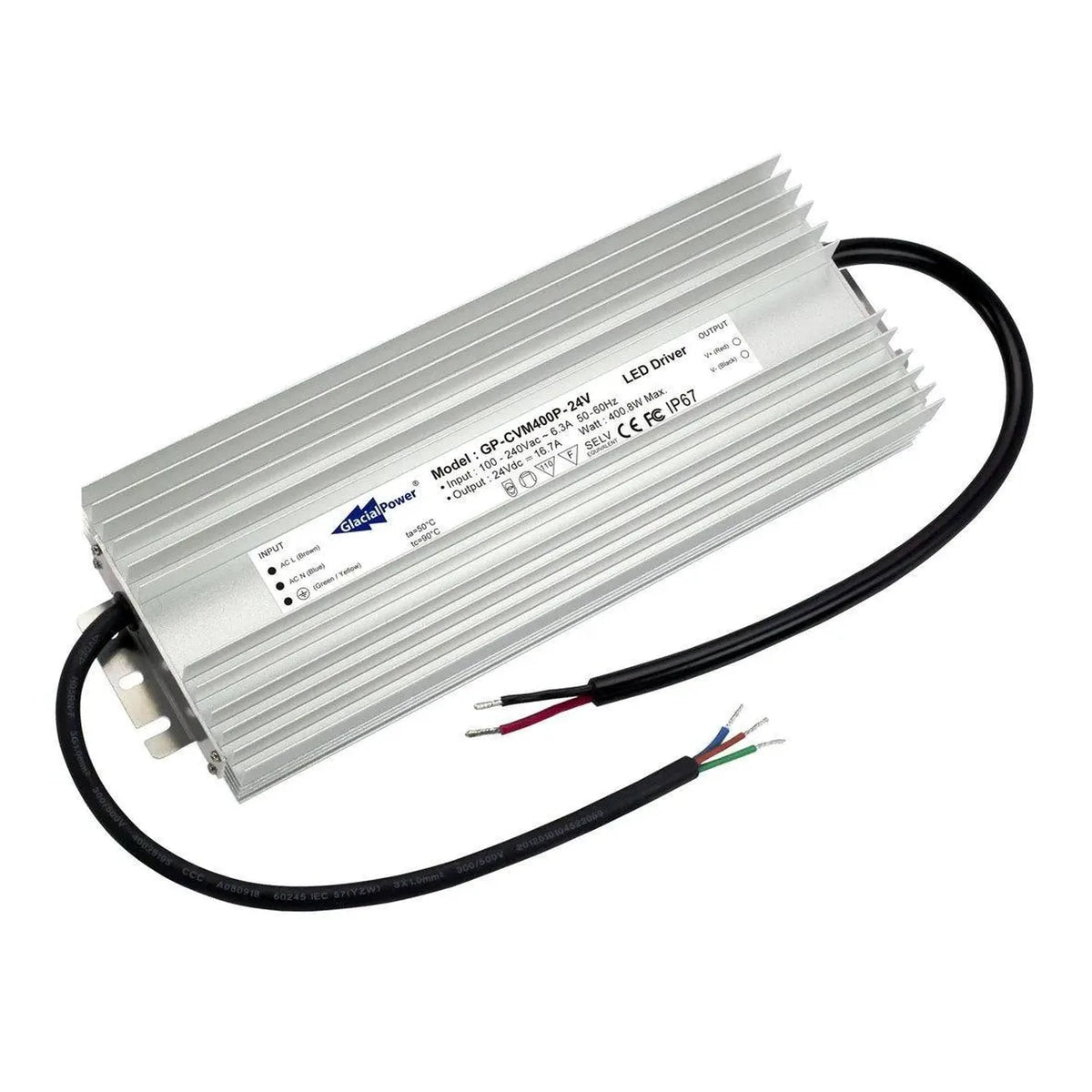 LED Driver 24V 400W IP67 3in1 Dimmable | Glacial GP-CVM400P-24V