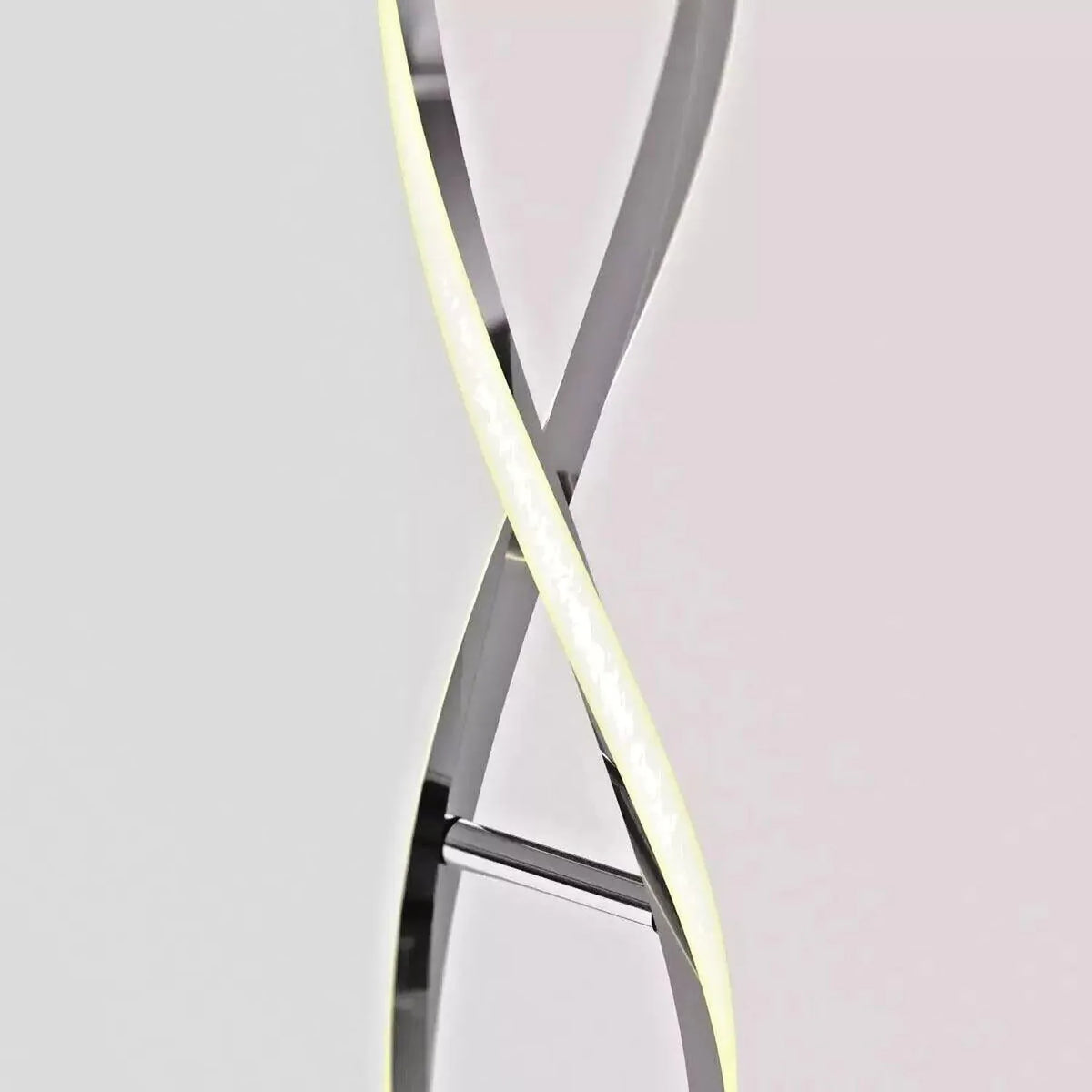 LED Floor Lamp Chrome Swirl Design 25W 3000K 1750lm | Artika