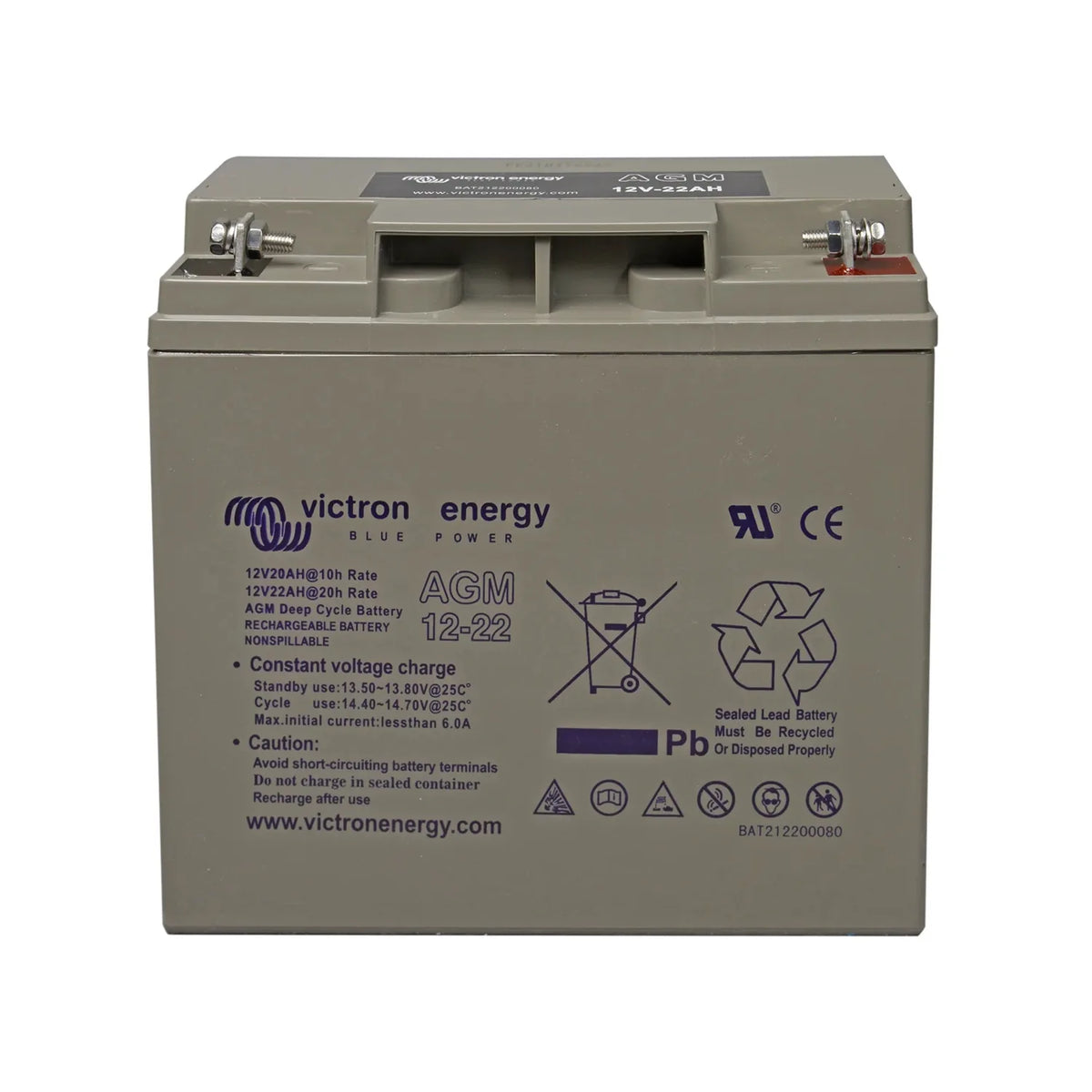 Victron 12V 22Ah AGM Deep Cycle Battery | BAT212200084
