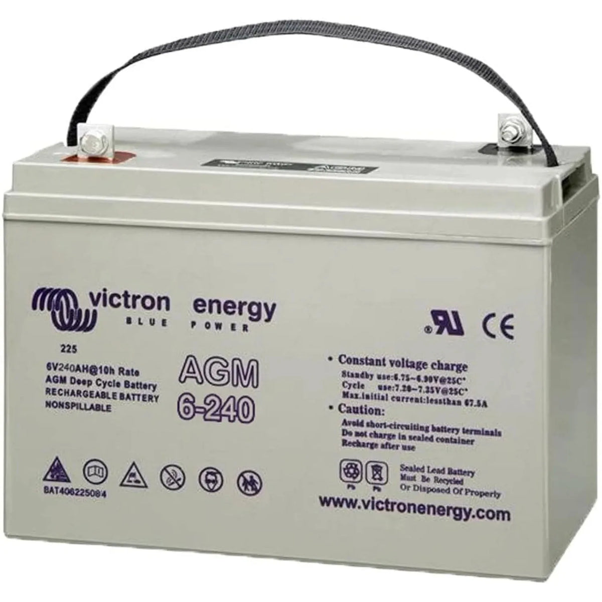 Victron 6V 240Ah AGM Deep Cycle Battery | BAT406225084