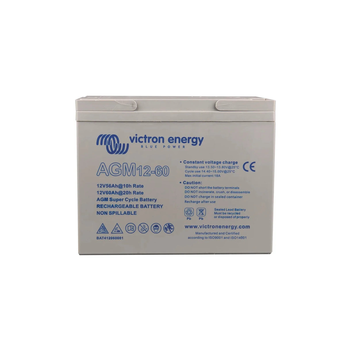 Victron 12V 60Ah AGM Super Cycle Battery M6 | BAT412060082