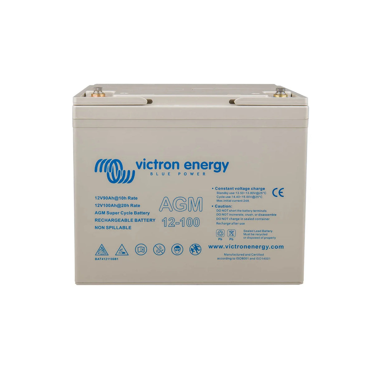 Victron 12V 100Ah AGM Super Cycle Leisure Battery M6 | BAT412110081