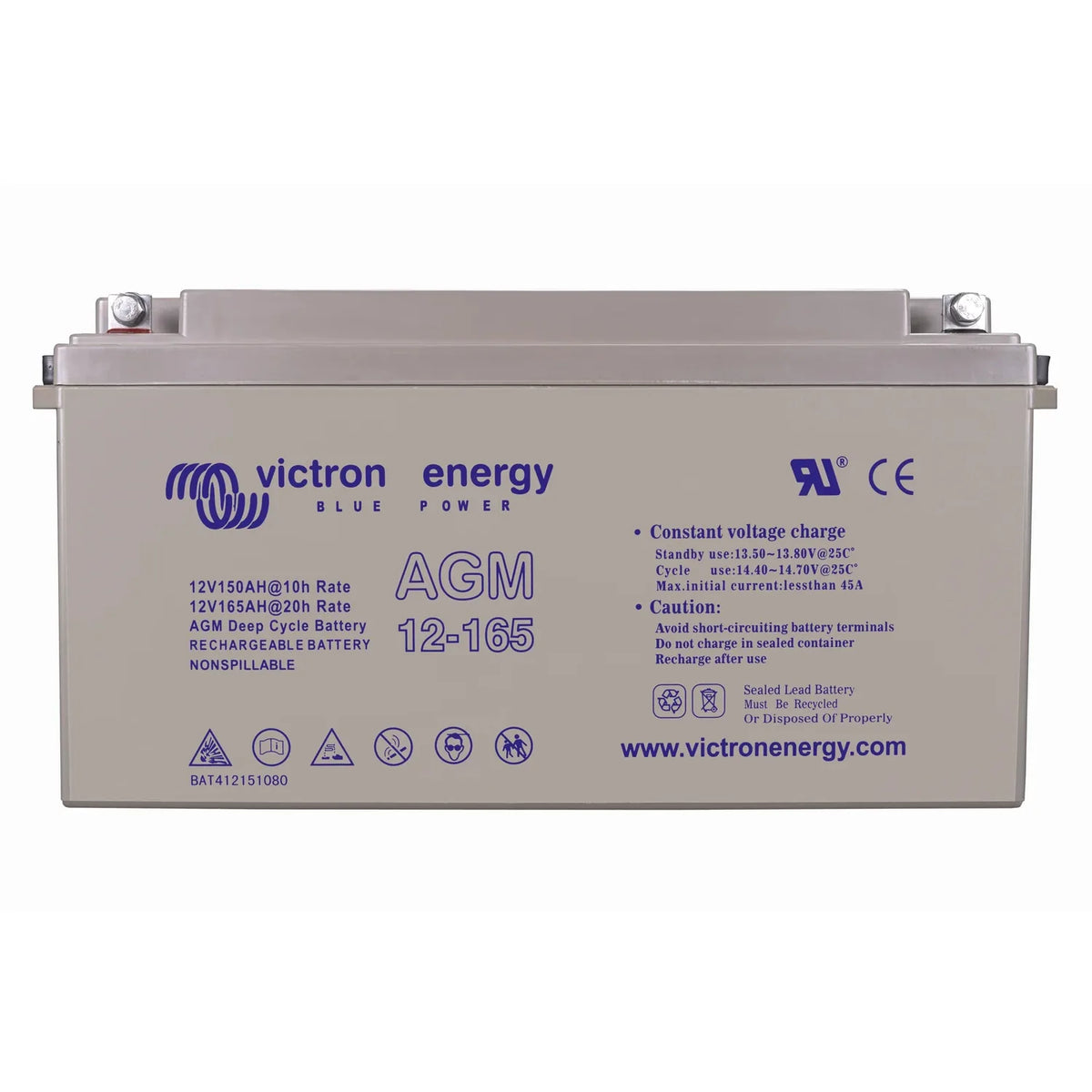 Victron 12V 165Ah AGM Deep Cycle Battery | BAT412151084
