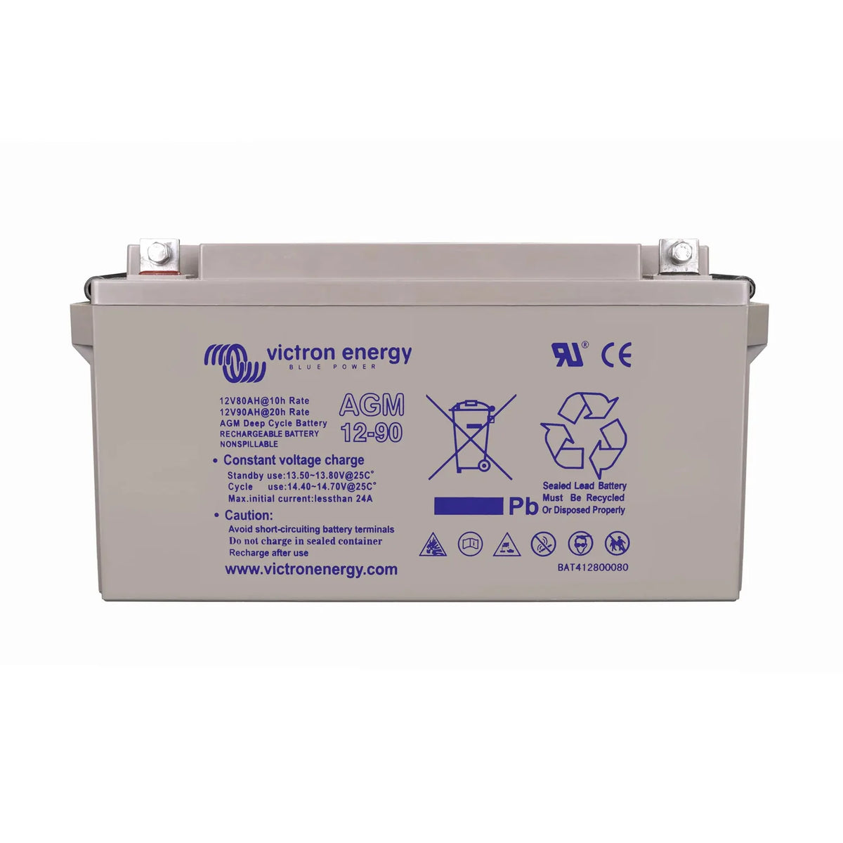 Victron 12V 90Ah AGM Deep Cycle Battery | BAT412800084