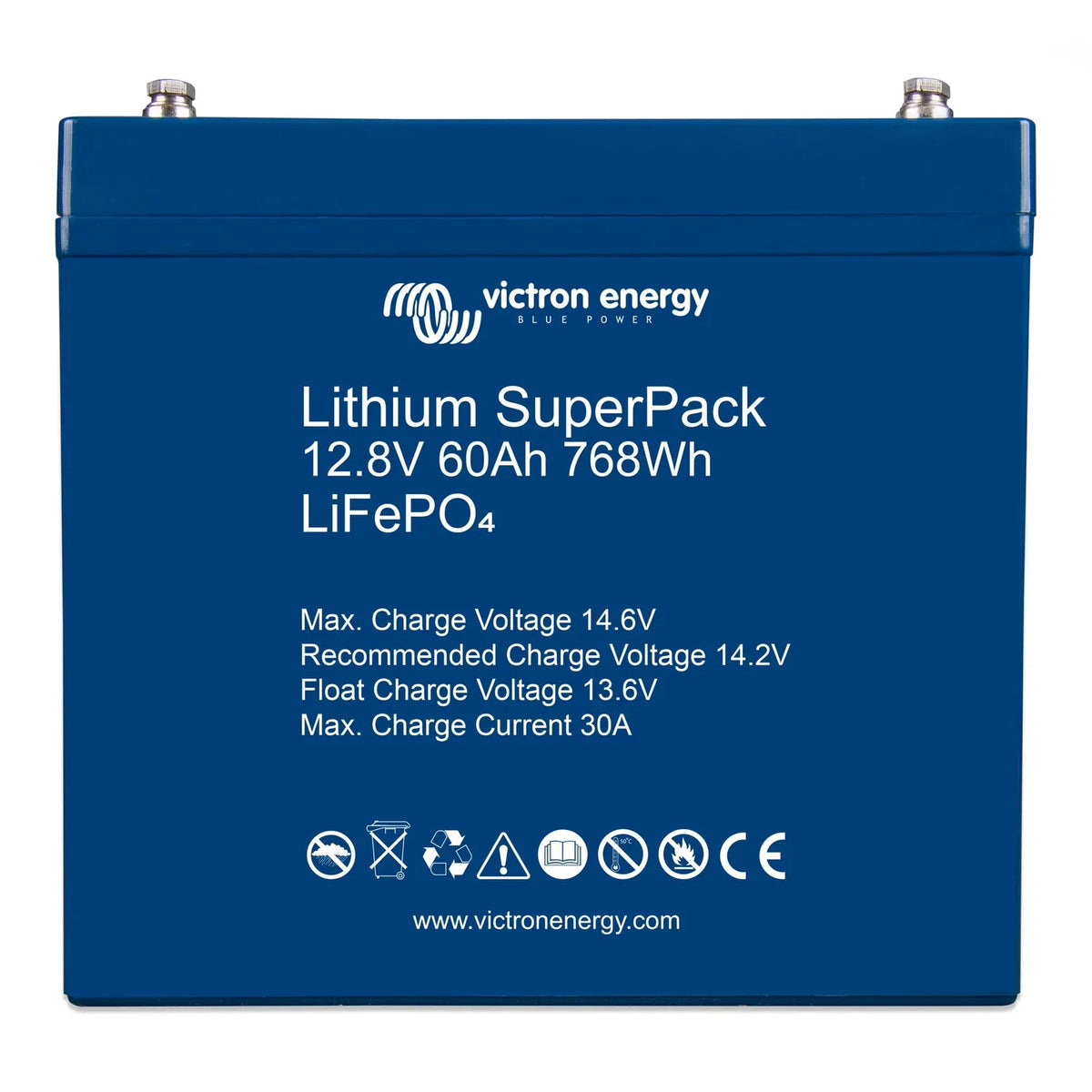 Victron Lithium SuperPack 12.8V 60Ah LiFePO4 Battery M6 | BAT512060705