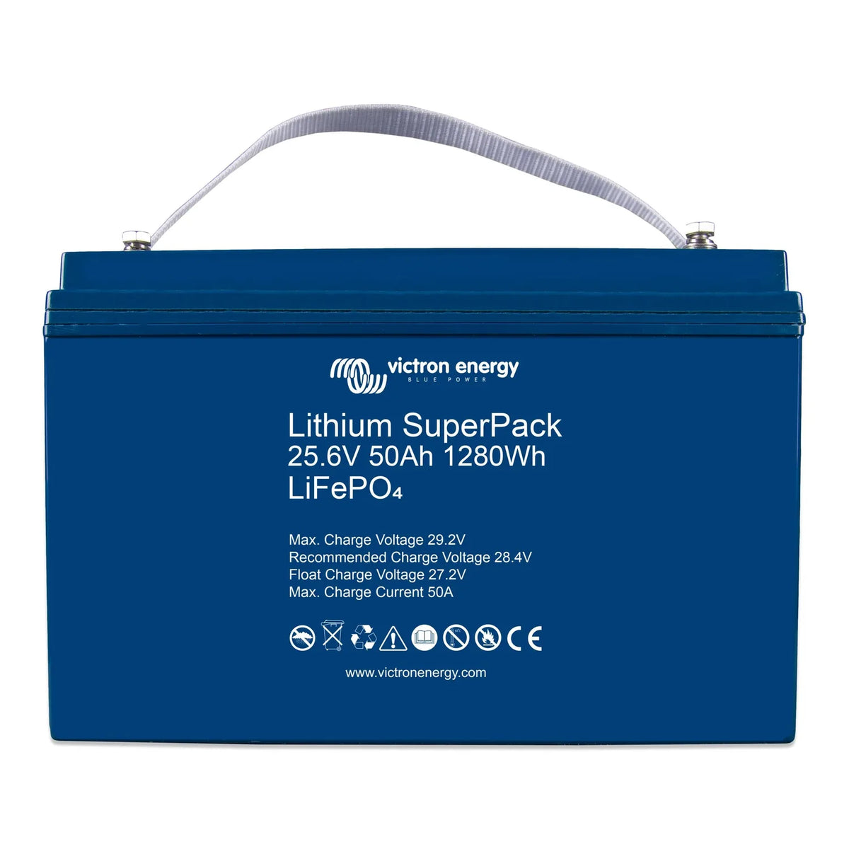 Victron Lithium SuperPack 25.6V/50Ah M8 LiFePO4 Battery | BAT524050705