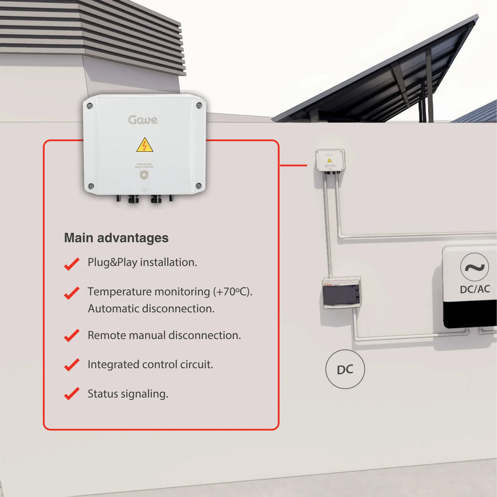 Solar PV Rapid Shutdown Switch 4 String 1500VDC | GAVE SFF140/4