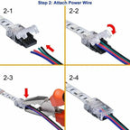 LED Strip Connector Board to Wire 10mm-12mm IP20 | Ledison