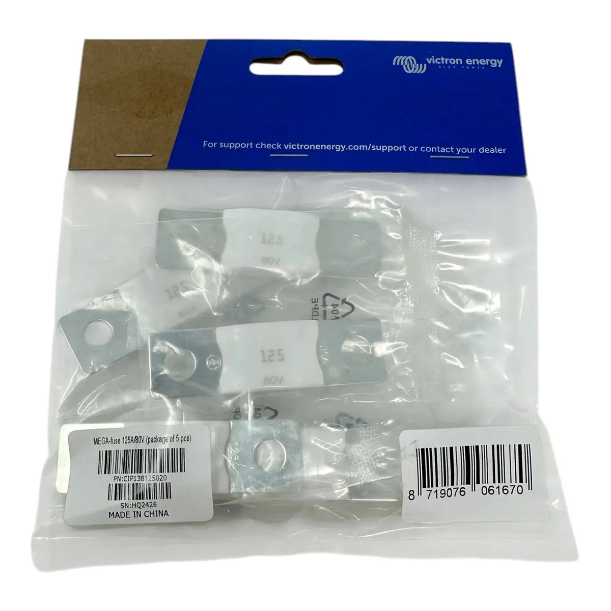 Victron MEGA-fuse 125A/80V Pack of 5 | CIP138125020