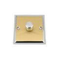 LED Dimmer Switch 1-Gang 250W Satin Brass | Varilight V-Pro