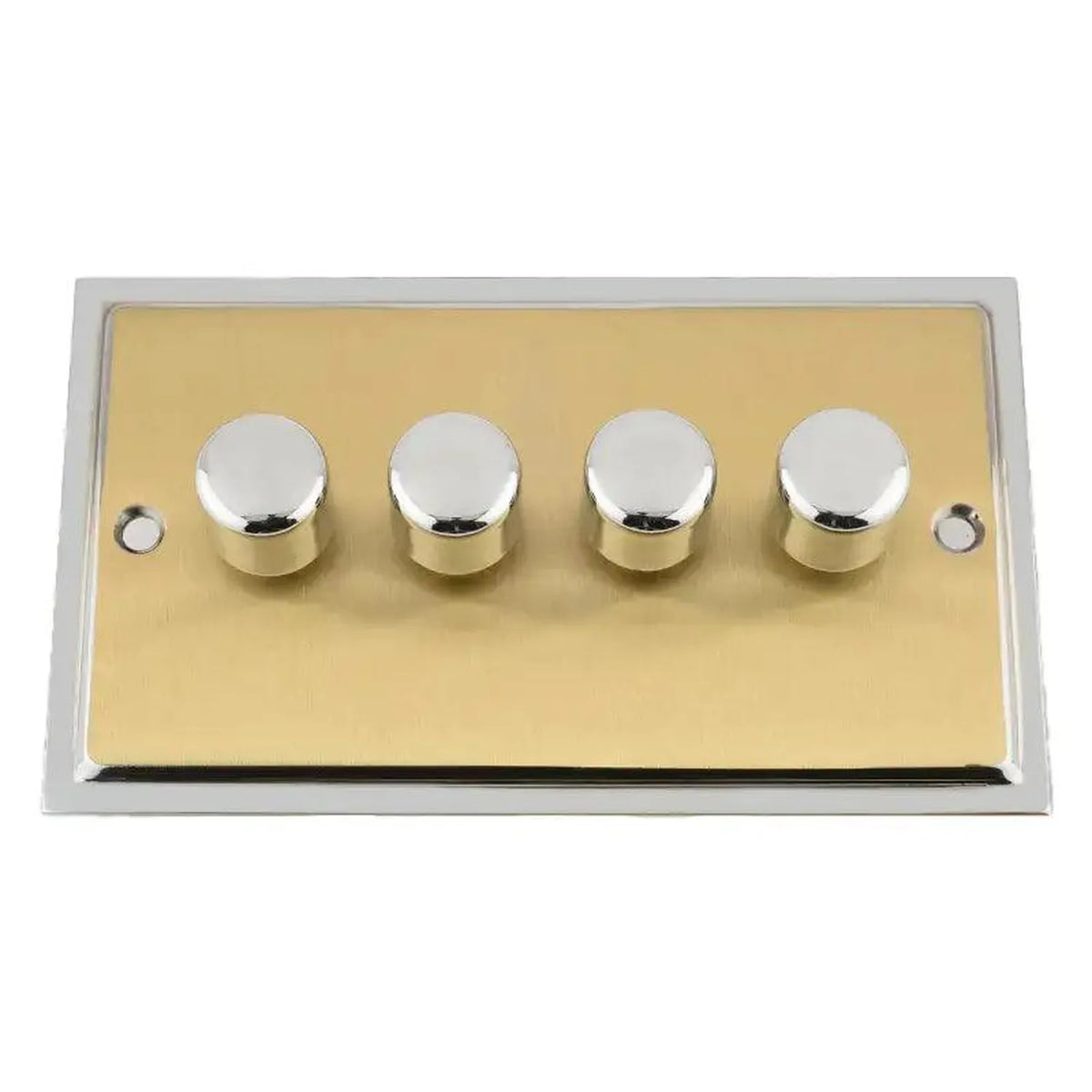 Varilight V-Pro LED Dimmer Switch 4-Gang 250W | Satin Brass