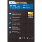 Elite 455W N-Type Solar Panel Full Black | ET Solar