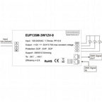 Euchips 135W DMX Dimmable LED Driver 12V | EUP135M-3W12V-0