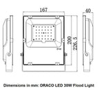 Draco 30W LED Flood Light IP65 3750lm Outdoor Security | Ledison