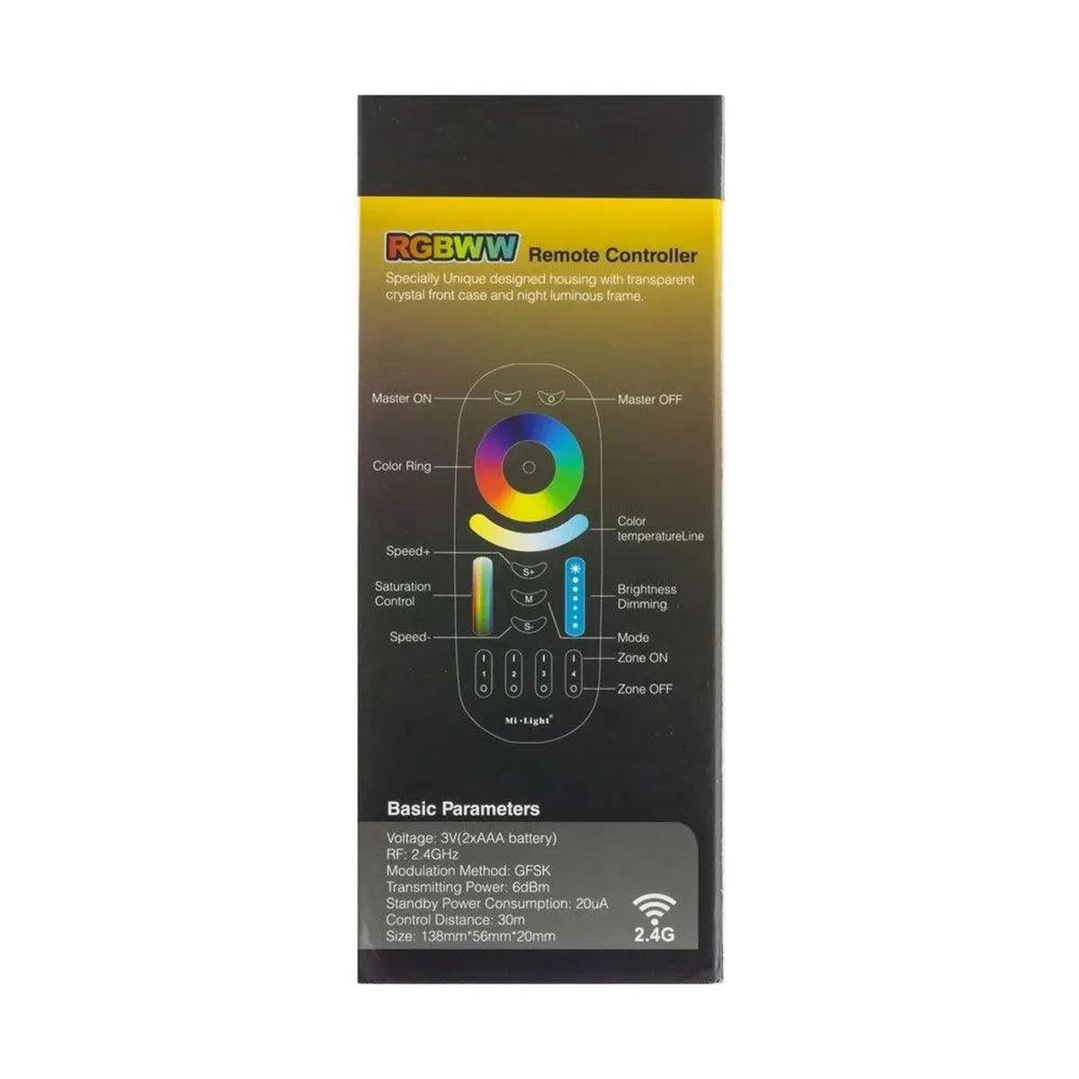 Mi-Light RGBWW 4 Zone RF Remote Control | Skydance