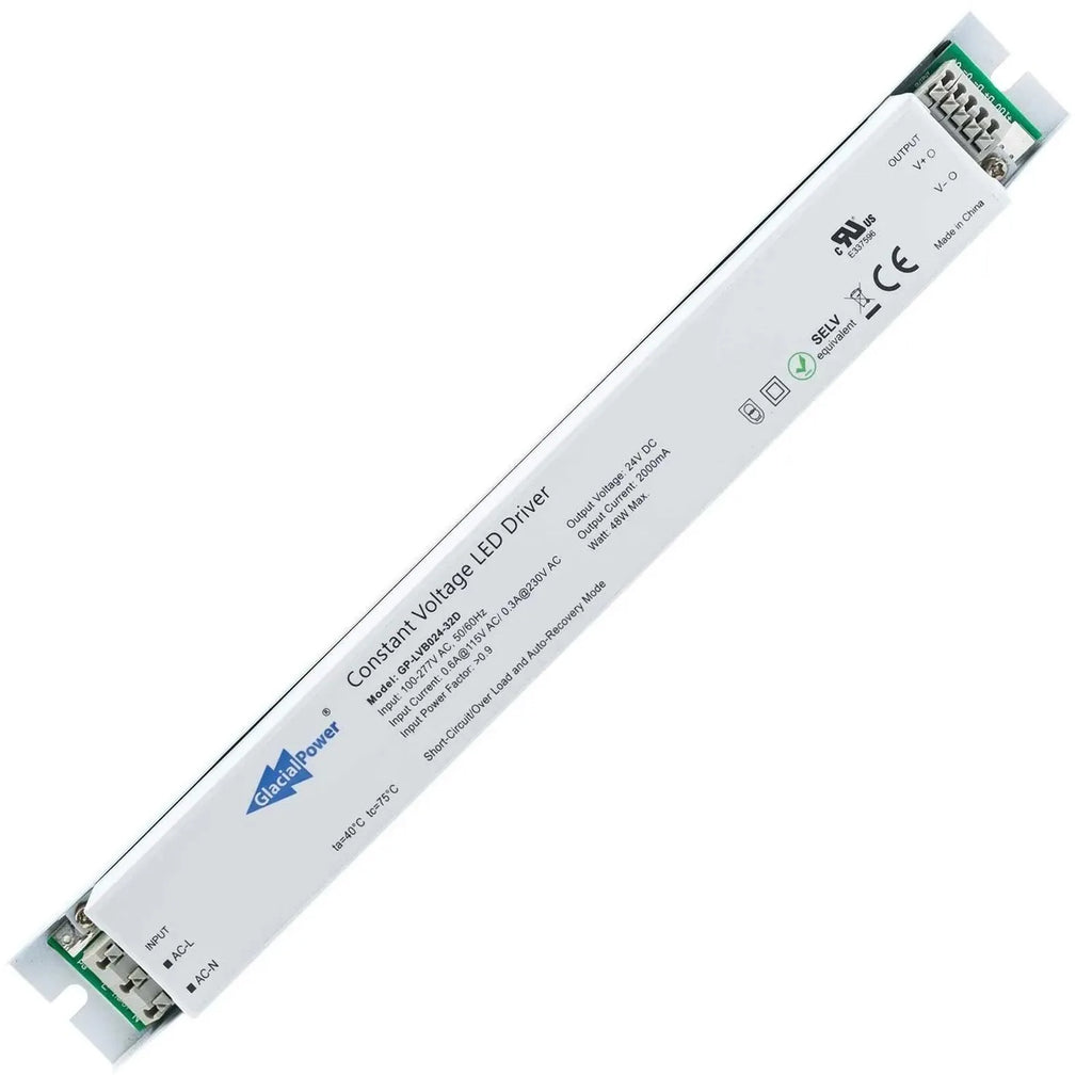 24V 2A 48W LED Power Supply | Glacial GP-LVB024-32D