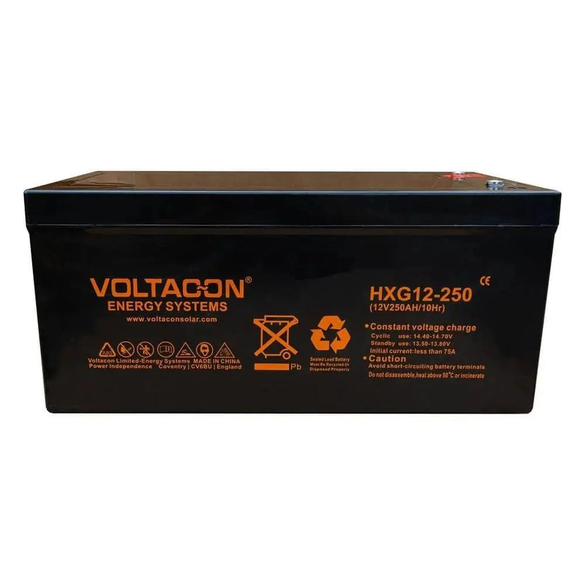 Voltacon GEL Solar Battery 12V 250Ah | Deep Cycle Lead Acid