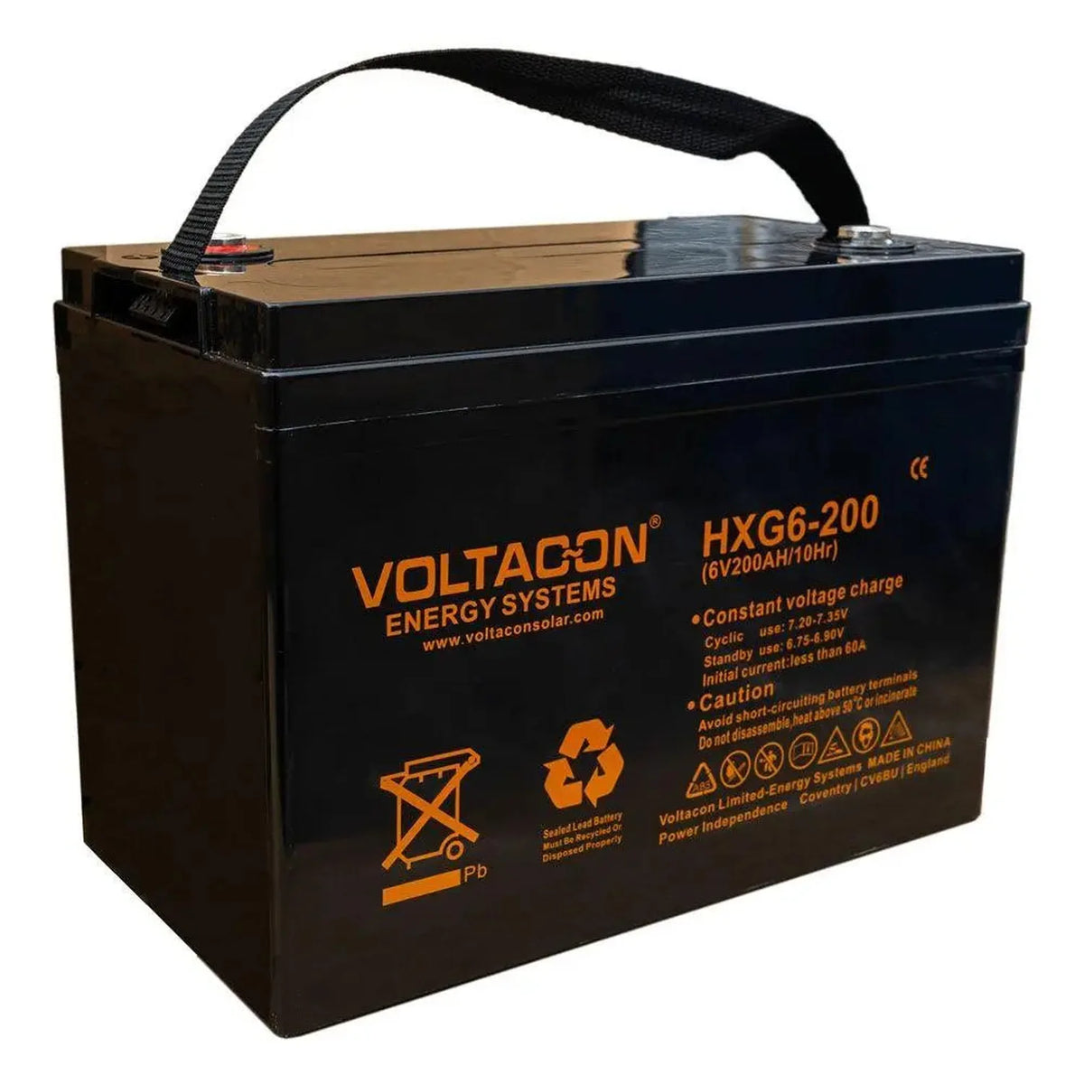 Voltacon 6V 200Ah GEL Deep Cycle Solar Battery | HXG6-200