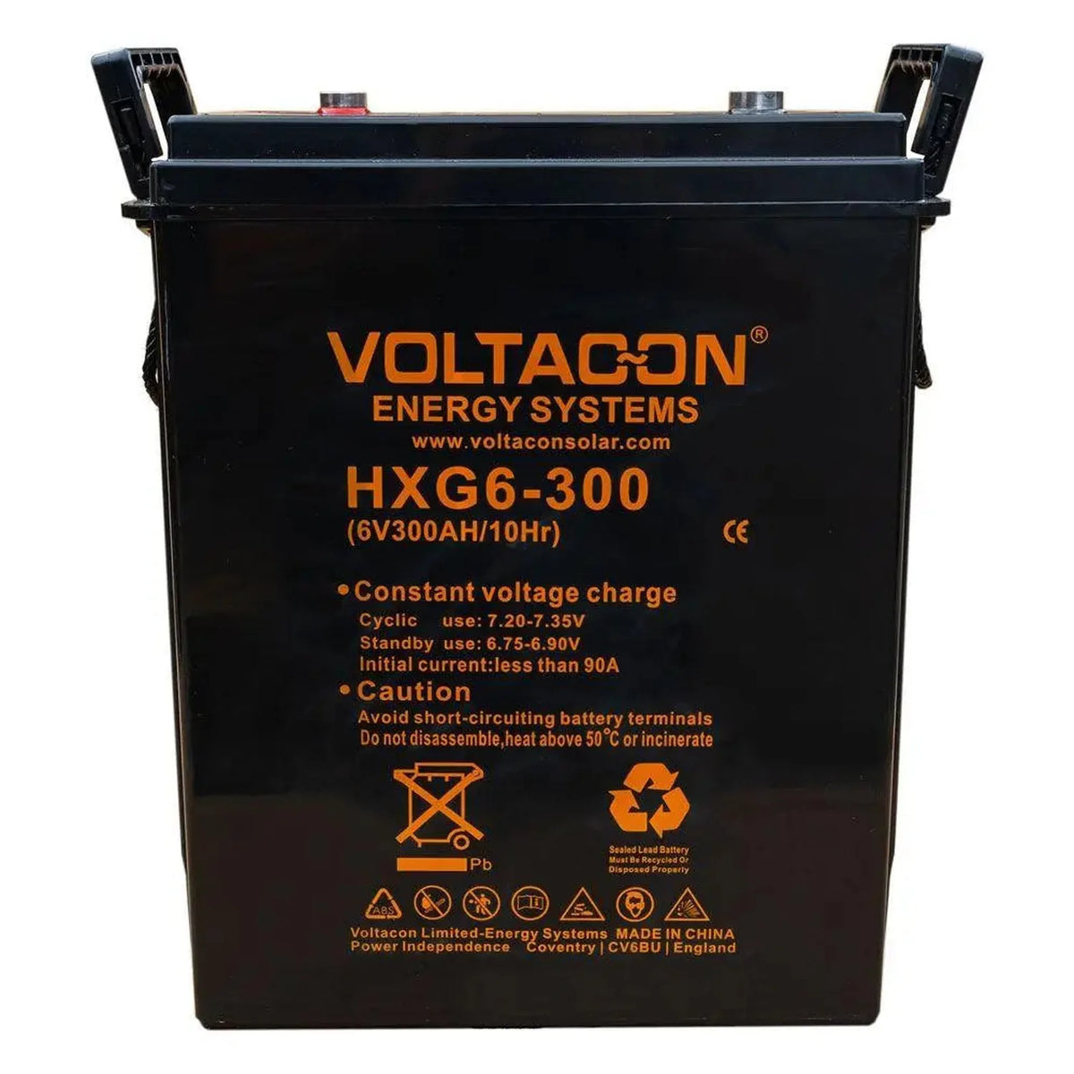 Gel Deep Cycle Solar Battery 6V 300Ah | Voltacon HXG6-300