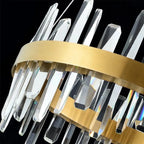 LED Ceiling Pendant Light 28W 2700K Gold | Ledison Acron Elion Crystal