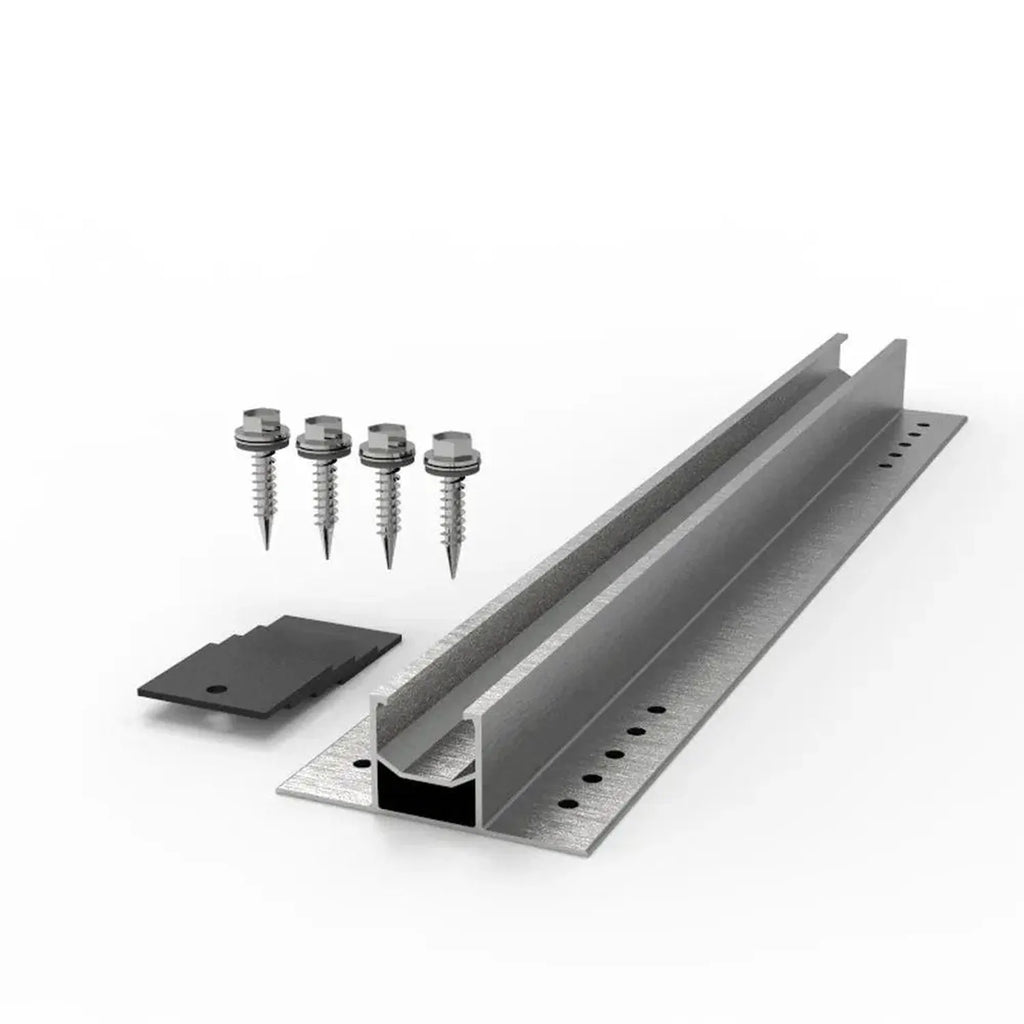 Solar Panel Mounting Rail 400mm | Metal & Flat Roof Aluminium