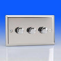 3 Gang 2 Way Trailing Edge Dimmer Switch 300W | Varilight JCDP303