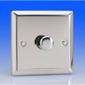 1 Gang 2 Way Trailing Edge LED Dimmer Switch 400W | Varilight Chrome
