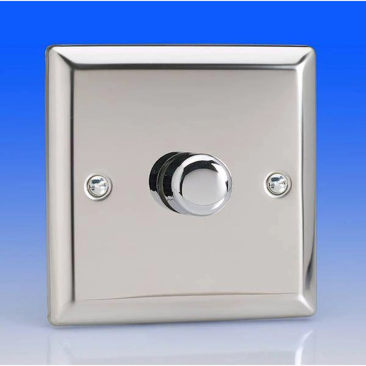 1 Gang 2 Way Trailing Edge LED Dimmer Switch 400W | Varilight Chrome