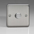 Varilight V-Pro 1 Gang LED Dimmer Switch | Brushed Steel JSP401