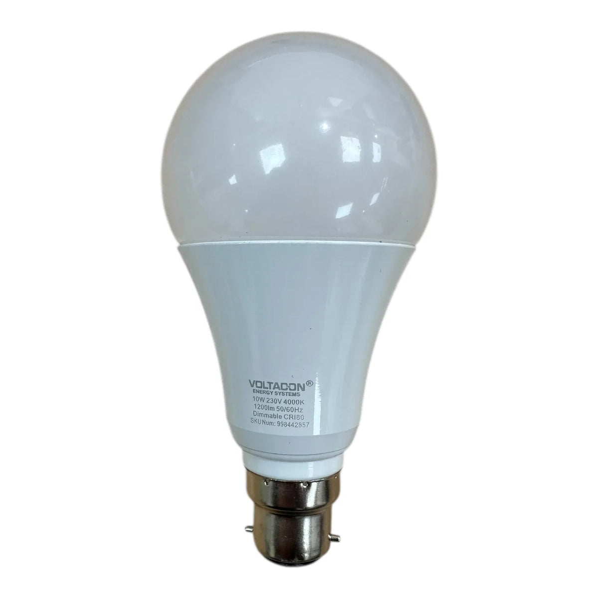 10W B22 LED Bulb Dimmable Natural White IP65 | Ledison A60