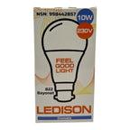 10W B22 LED Bulb Dimmable Natural White IP65 | Ledison A60