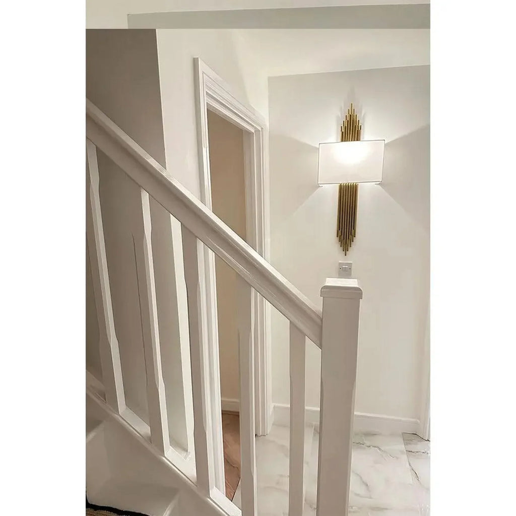 Lavenham Wall Light Gold Finish 6W LED Bulb Dimmable | Ledison