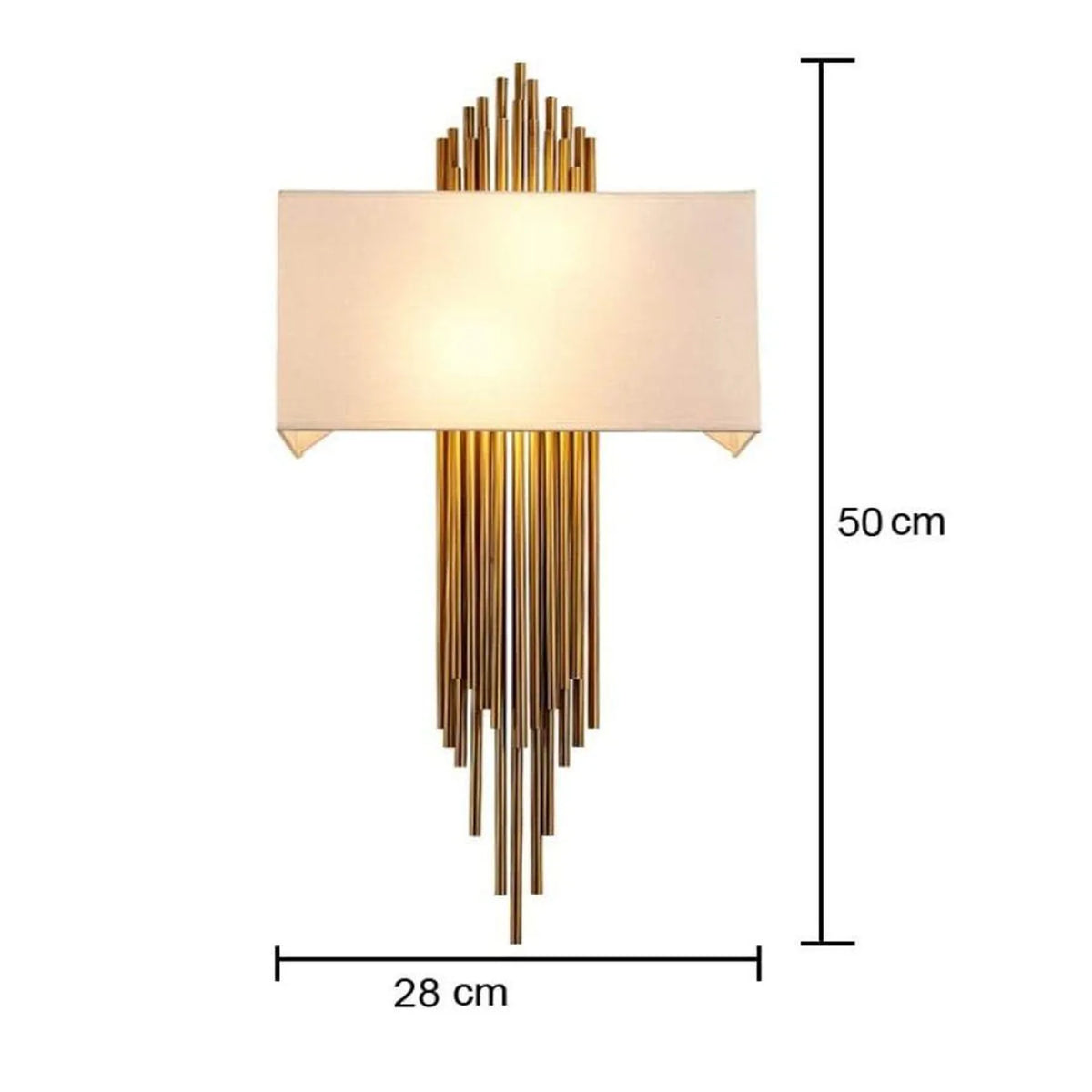 Lavenham Wall Light Gold Finish 6W LED Bulb Dimmable | Ledison