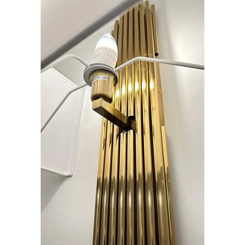Lavenham Wall Light Gold Finish 6W LED Bulb Dimmable | Ledison