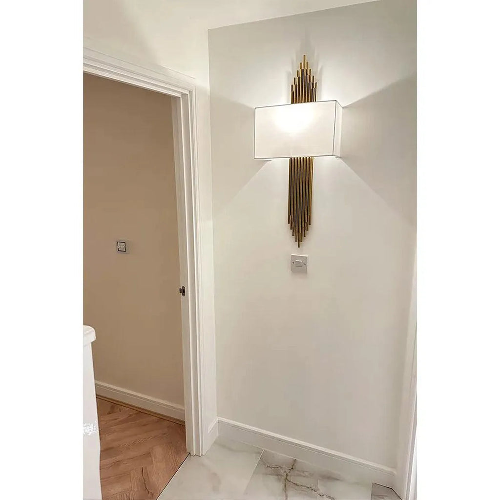 Lavenham Wall Light Gold Finish 6W LED Bulb Dimmable | Ledison