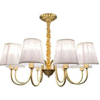 8 Light Brushed Gold Chandelier E14 Pendant Dimmable | Ledison