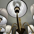 8 Light Brushed Gold Chandelier E14 Pendant Dimmable | Ledison