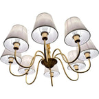 8 Light Brushed Gold Chandelier E14 Pendant Dimmable | Ledison