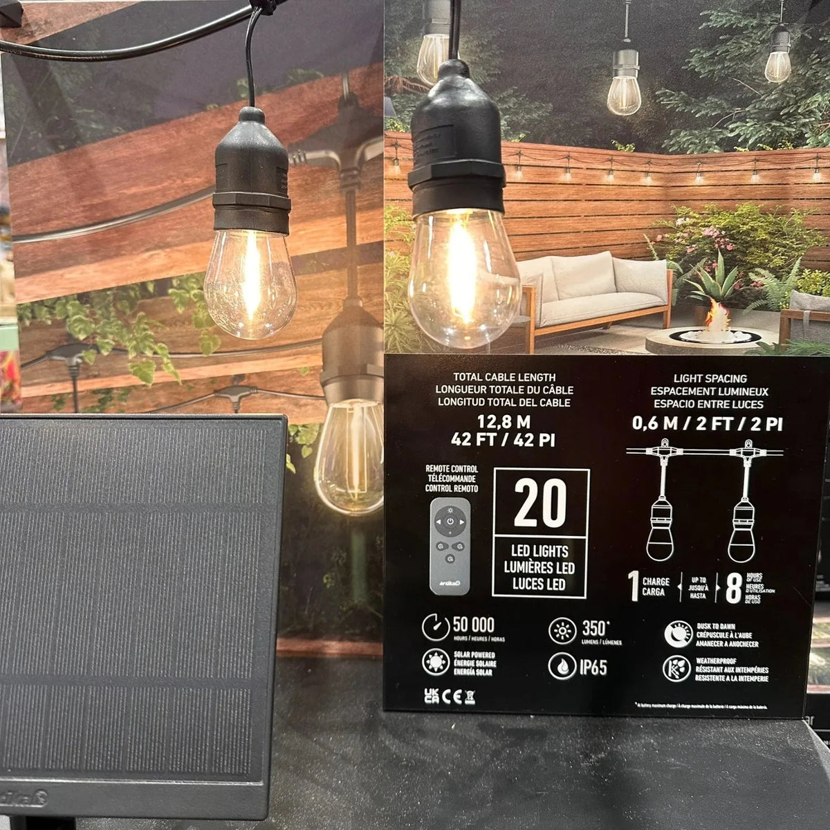Artika Eclipse Solar String Lights 20 LED 12.8m