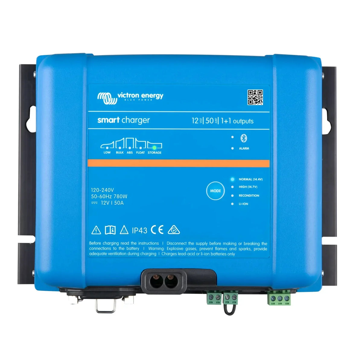 Victron Smart IP43 Charger 12/50(1+1) 120-240V | PSC125051095