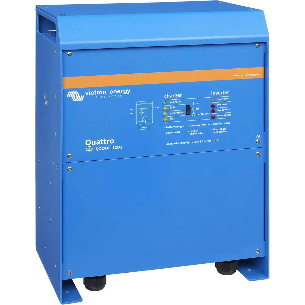 Victron Quattro 24/5000/120-100/100 230V Inverter Charger | QUA245021010