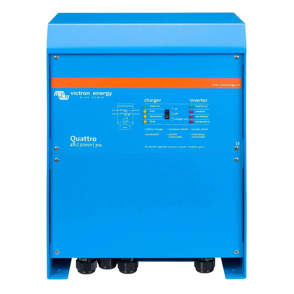 Victron Quattro 48/5000/70-100/100 Inverter Charger 230V | QUA485021010